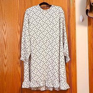  LOFT Flower Chaine Flare Dress size 24